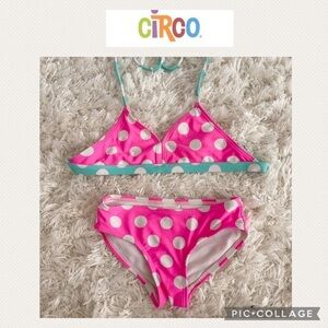 Circo girls polka dots pink bikini